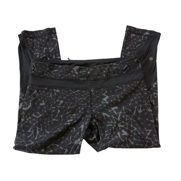 Lululemon Women's 8 Waistband Stretch Sweat Yoga Capri Zip Media Pocket Thunder - Picture 1 of 13